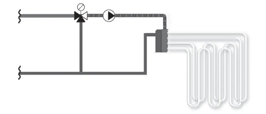 Thermostatic Mixing Valve With Bottom Water Outlet