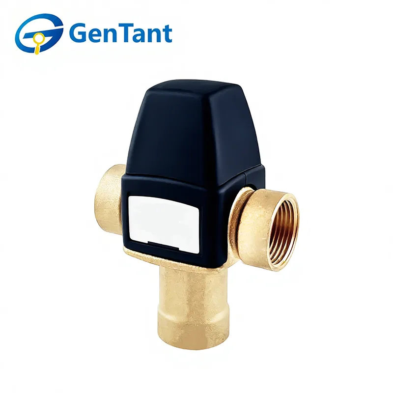 Válvula mezcladora termostática con salida de agua inferior