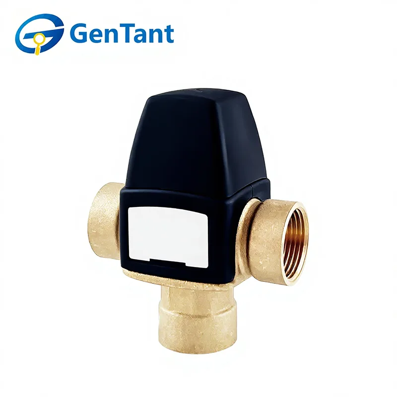 Válvula mezcladora termostática con salida de agua lateral